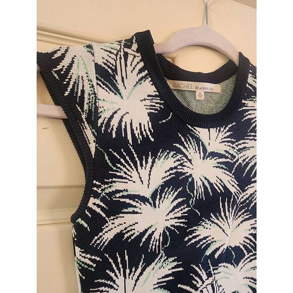 Rachel Roy knit fireworks palm fitted sleeveless dress size xs - Picture 5 of 9
